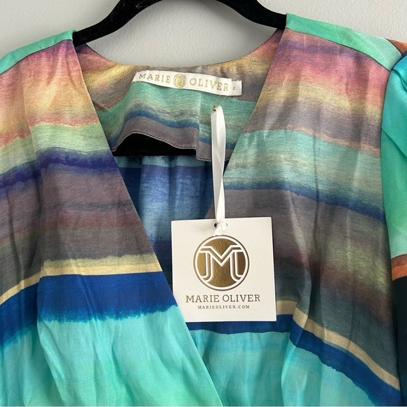 NWT Marie Oliver Callie Dress in Watercolor Print Org $359 - Picture 5 of 6